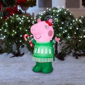 Peppa Pig Green Dress 3-foot LED Gemmy Christmas Inflatable Yard Decor Hasbro